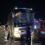 2 yolcu otobüsünün çarpışıtığı kazada 13 kişi yaralandı