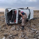 Şarampole devrilen otomobildeki 4 kişi yaralandı