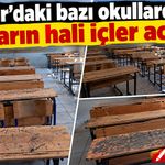 Bağlar’daki bazı okullarda sıraların hali içler acısı