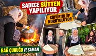 58 yaşındaki Songül Polat kuru kaymak geleneğini yaşatıyor