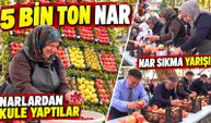 Narları üst üste dizip kule yaptılar: Festivalde ilginç yarışma