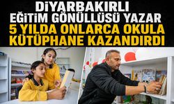 Diyarbakırlı eğitim gönüllüsü yazar 5 yılda onlarca okula kütüphane kazandırdı