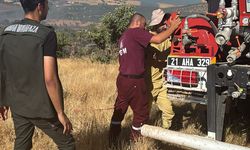 Silvan ilçesi kaniya spi bölgesindeki yangına müdahale başladı