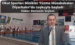 Okul Sporları Minikler Yüzme Müsabakaları Diyarbakır’da coşkuyla başladı