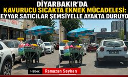 Diyarbakır'da Kavurucu Sıcakta Ekmek Mücadelesi: Seyyar Satıcılar Şemsiyeyle Ayakta Duruyor