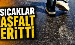 Aşırı sıcak asfaltı eritti