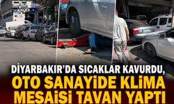 Diyarbakır’da Sıcaklar Kavurdu, Oto Sanayide Klima Mesaisi Tavan Yaptı