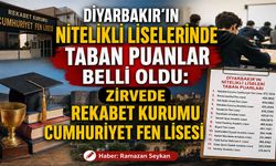 Diyarbakır’ın Nitelikli Liselerinde Taban Puanlar Belli Oldu: Zirvede Rekabet Kurumu Cumhuriyet Fen Lisesi