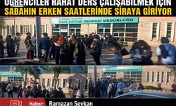 Rahat ders çalışabilmek için sabahın erken saatlerinde sıraya giriyor