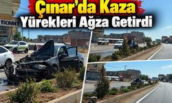 Çınar'da Kaza Yürekleri Ağza Getirdi