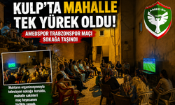Kulp’ta mahalle sakinleri Amedspor-Trabzonspor maçını sokakta izledi