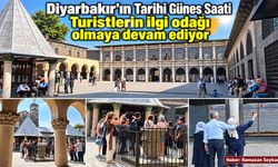 Diyarbakır’ın Tarihi Güneş Saati Turistlerin ilgi odağı olmaya devam ediyor