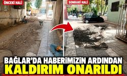 Bağlar’da Haberimizin Ardından Kaldırım Onarım Çalışması Başladı