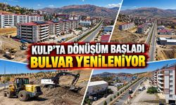 Kulp’ta Turgut Özal Bulvarı’nda çevre düzenleme çalışmaları başladı