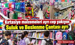 Kırtasiye malzemeleri ayrı cep yakıyor, Suluk ve Beslenme Çantası ayrı