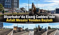 Diyarbakır’da Elazığ Caddesi’nde Asfalt Mesaisi Yeniden Başladı