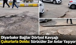 Diyarbakır Bağlar Dörtyol Kavşağı Çukurlarla Doldu