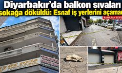 Diyarbakır’da balkon sıvaları sokağa döküldü: Esnaf iş yerlerini açamadı
