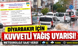 Diyarbakır İçin Kuvvetli Yağış Uyarısı! Meteoroloji Saat Verdi