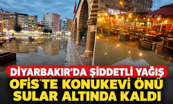 Ofis’te Şiddetli Yağış Sonrası Konukevi Önü Sular Altında