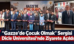 "Gazze’de Çocuk Olmak" Sergisi Dicle Üniversitesi'nde Ziyarete Açıldı
