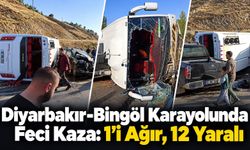 Diyarbakır-Bingöl Karayolunda Kaza: 1’i Ağır, 12 Yaralı