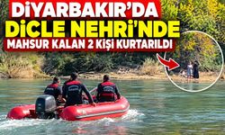 Diyarbakır'da nehirde mahsur kalan 2 kişi kurtarıldı
