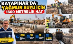 Kayapınar'da yağmur suyu için 1600 metrelik hat