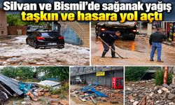 Silvan ve Bismil’de sağanak yağış taşkın ve hasara yol açtı