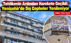 Tehlikenin Ardından Harekete Geçildi: Yenişehir'de Dış Cepheler Yenileniyor