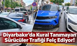 Diyarbakır’da Kural Tanımayan Sürücüler Trafiği Felç Ediyor!