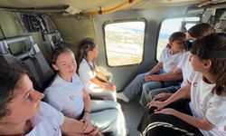 TEKNOFEST’te öğrenciler ilk kez helikopter deneyimi yaşadı