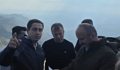 Vali Canalp Mereto Dağı'nda İncelemelerde Bulundu