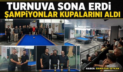 Turnuva sona erdi şampiyonlar kupalarını aldı