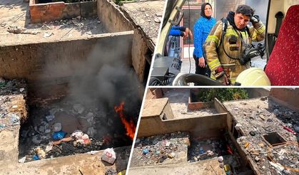 Bağlar’da Metruk Bina Yangını Büyümeden Söndürüldü