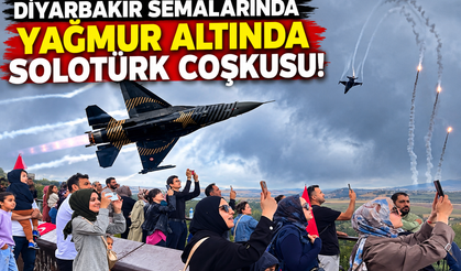 Yağmura Aldırmadılar! Diyarbakır Semalarında SOLOTÜRK Coşkusu