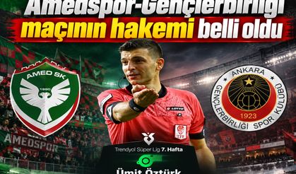 Amedspor-Gençlerbirliği maçının hakemi belli oldu