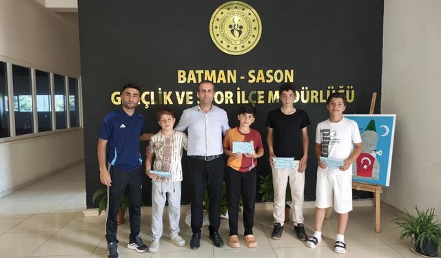Sason'da başarılı sporcular ödüllendirildi