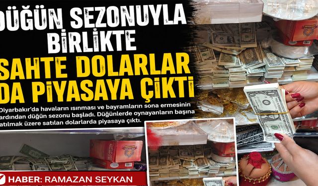 Düğün sezonuyla birlikte sahte dolarlar da piyasaya çıktı