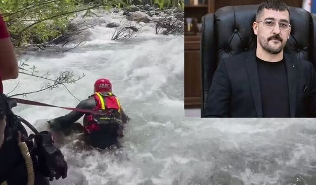 Sarım  çayın da akıntıya kapılan Vedat Karabulut’un arama çalışmaları sürüyor