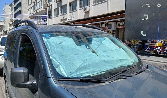 Diyarbakır'da dışarısı 39, araç içi 51 derece