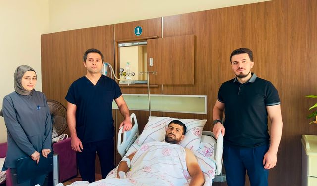 Beton mikserine kaptırdığı bacağı başarılı ameliyatla kurtarıldı