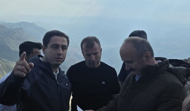 Vali Canalp Mereto Dağı'nda İncelemelerde Bulundu