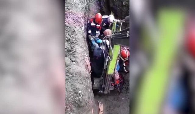 Trabzon'da Altyapı Çalışmasında Göçük: Toprak Altında Kalan İşçi Kurtarıldı
