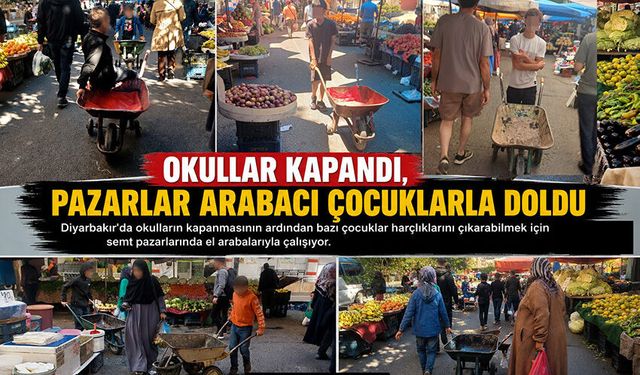 Okullar Kapandı, Pazarlar Arabacı Çocuklarla Doldu