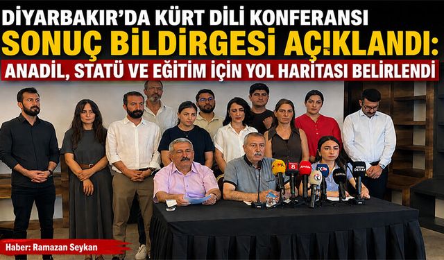 Diyarbakır'da Kürt Dili Konferansı Sonuç Bildirgesi Açıklandı