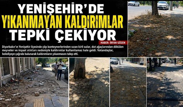 Yenişehir’de Yıkanmayan Kaldırımlar Tepki Çekiyor