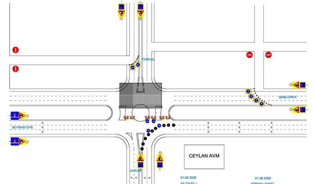 Yenihal kavşağı geçici olarak trafiğe kapandı