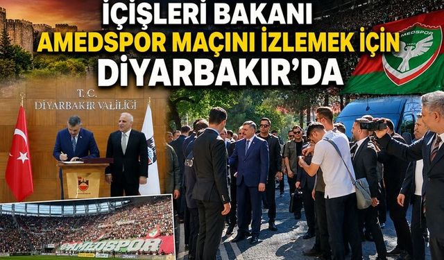 İçişleri Bakanı Mustafa Çiftçi  Amedspor Maçı için Diyarbakır'da