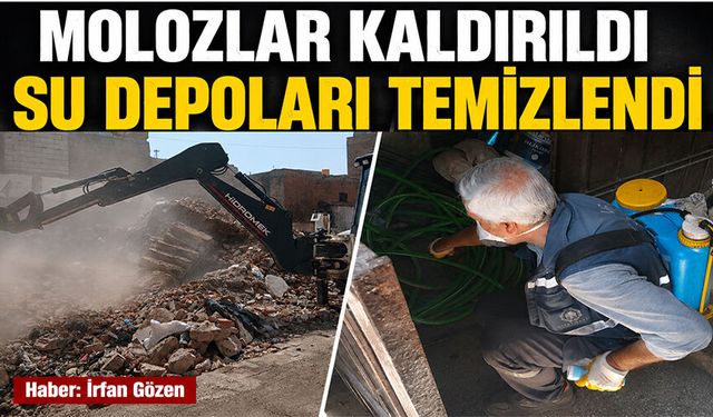 Molozlar Kaldırıldı Su Depoları Temizlendi